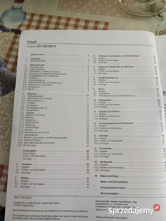 Yamaha Virago 125250 książka naprawcza