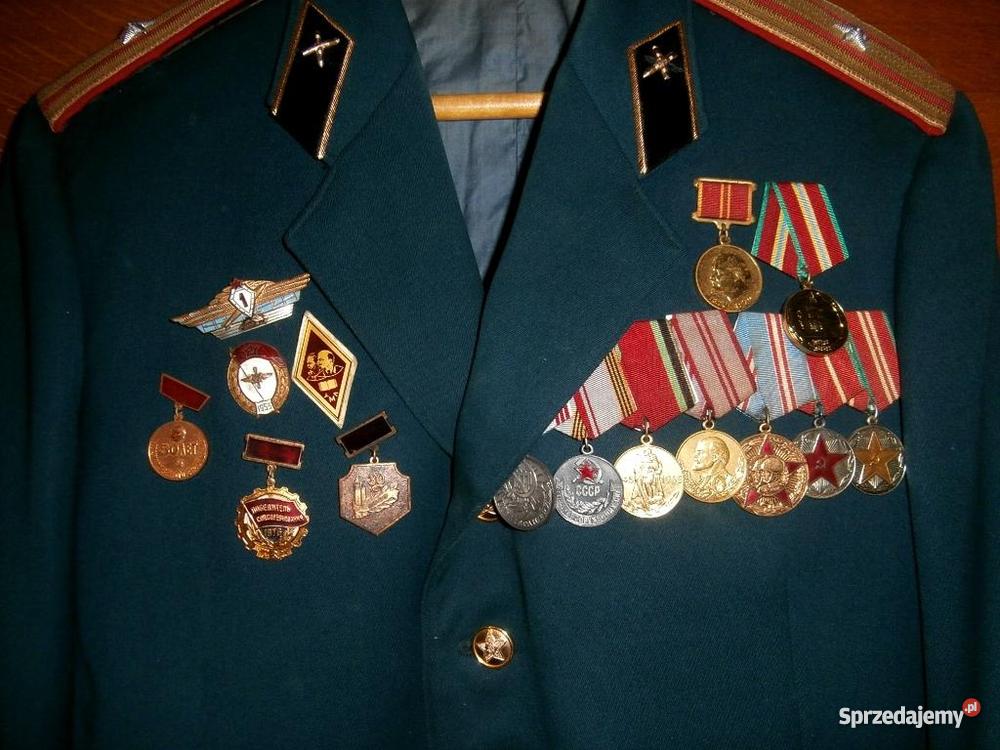 Mundur galowy radzieckiego majora wojsk rakietow kujawsko-pomorskie Toruń