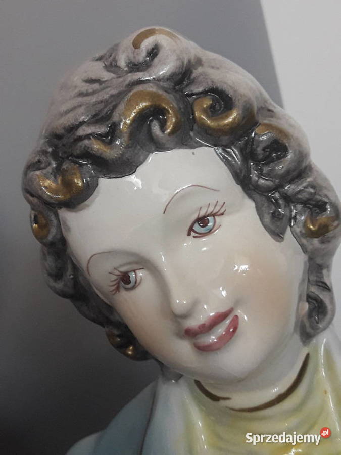 Olbrzymia posągowa figurka porcelanowa Janów Lubelski