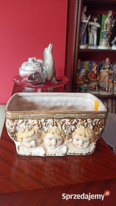 Doniczka z 3 aniołkami Z dwóch stron Osłonka Gdańsk