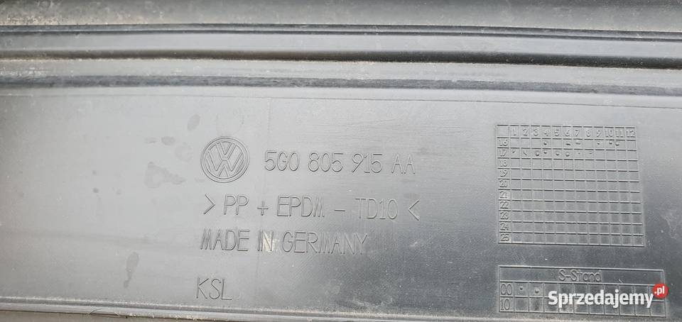 VW GOLF VII SPOILER DOKŁADKA ZDERZKA PRZÓD