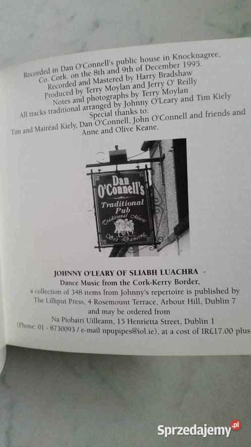 Johnny OLeary of Sliabh Luachra Dance Music from CD Puławy
