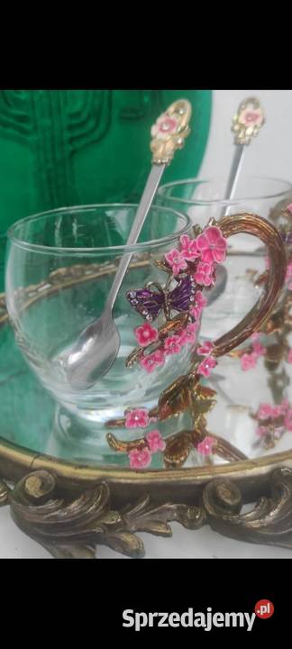 Luxury GlassyfiLuksusowa filiżanka z łyżeczką Pabianice sprzedam
