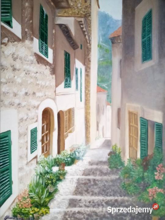 uliczka włoska obraz olejny 50X70 wielkopolskie Poznań