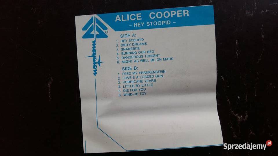 Kaseta magnetofonowa Alice Cooper Hey stoopid Siemiatycze