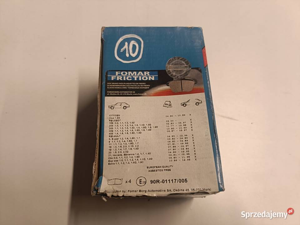Peugeot 106 Renault 19 Clio I PRZEDNIE KLOCKI lubelskie