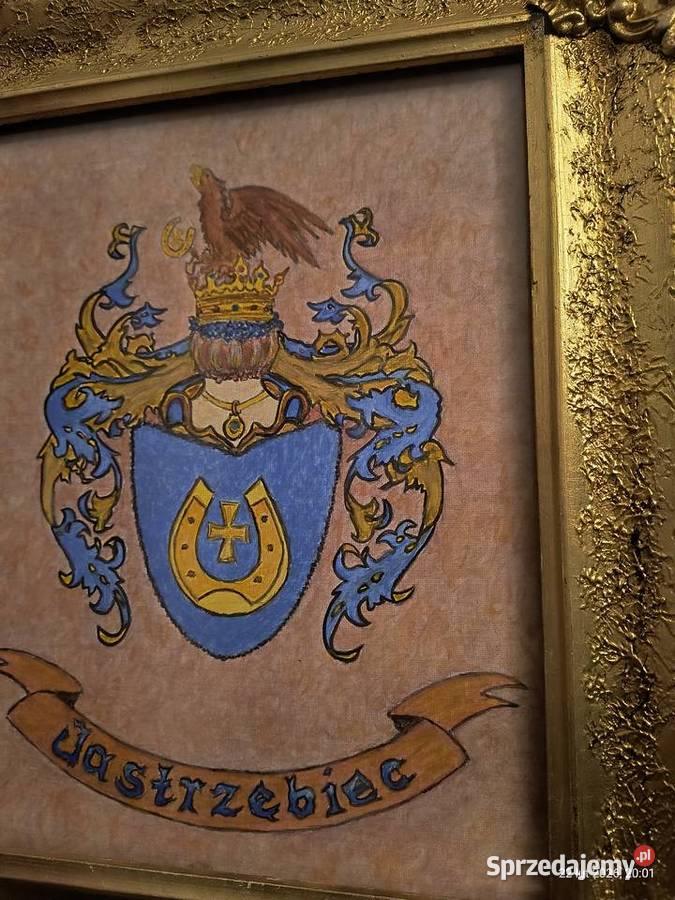 Herb szlachecki Jastrzębiec obraz akwarela na Malarstwo
