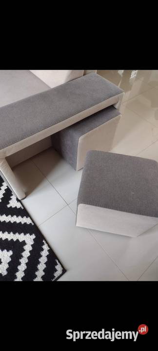 Rozkładany narożnik kanapa z pufkami Wilkołaz Dolny sprzedam
