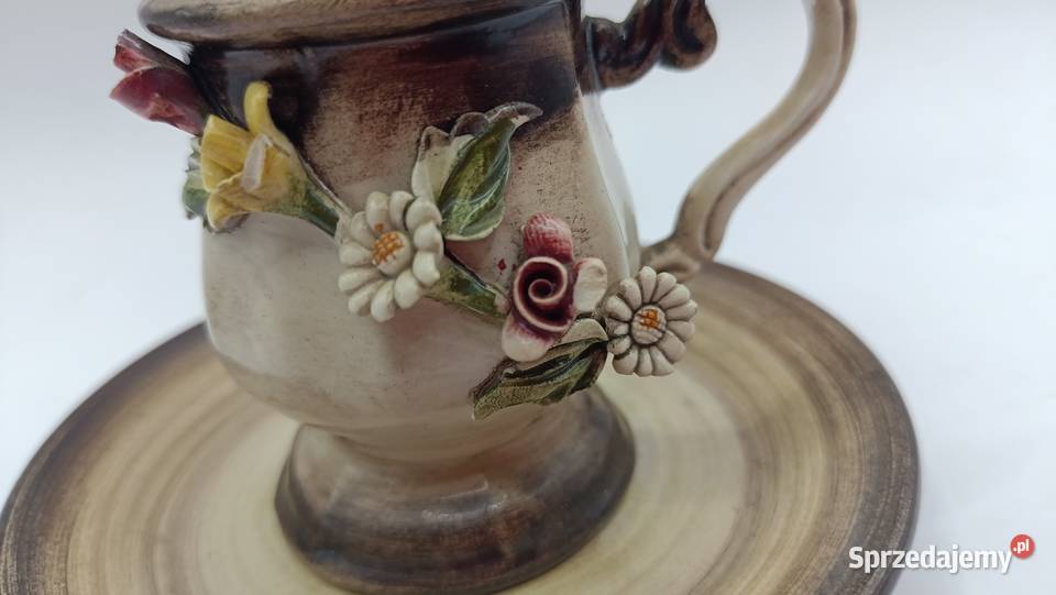 Mini filiżanka i spodek porcelana włoska Zamość