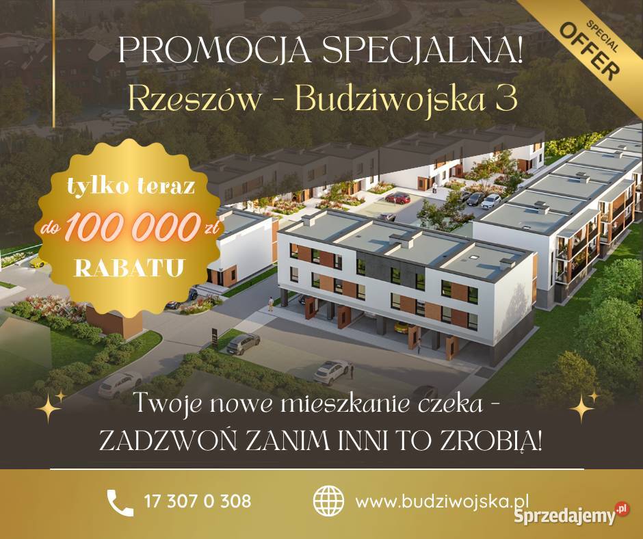Budziwojska 3 szeregówka 8386 m2 z ogródkiem Rzeszów
