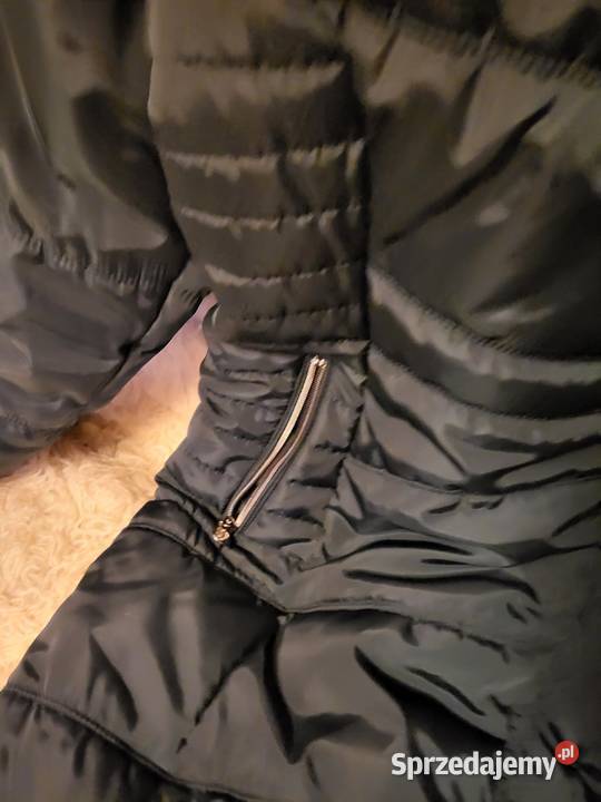 Kurtka zimowa dłuższa pikowana 46 zielona Warszawa