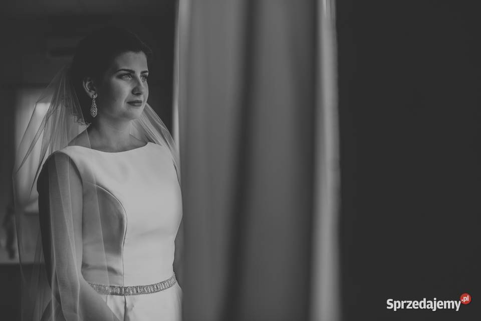 Suknia ślubna z trenem mikado Rozmiar 38(M) Lublin sprzedam