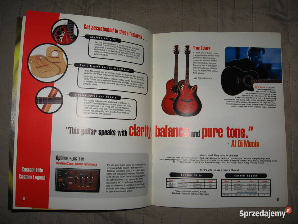 Ovation 1999 katalog gitar