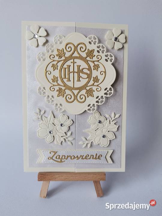 ZAPROSZENIA KOMUNIA UNIWERSALNE IHS W KWIATACH Poznań