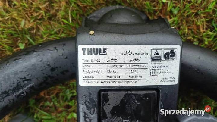 Bagaznik Thule Euroway 922 13pin na 3 roweryst Rybarzowice