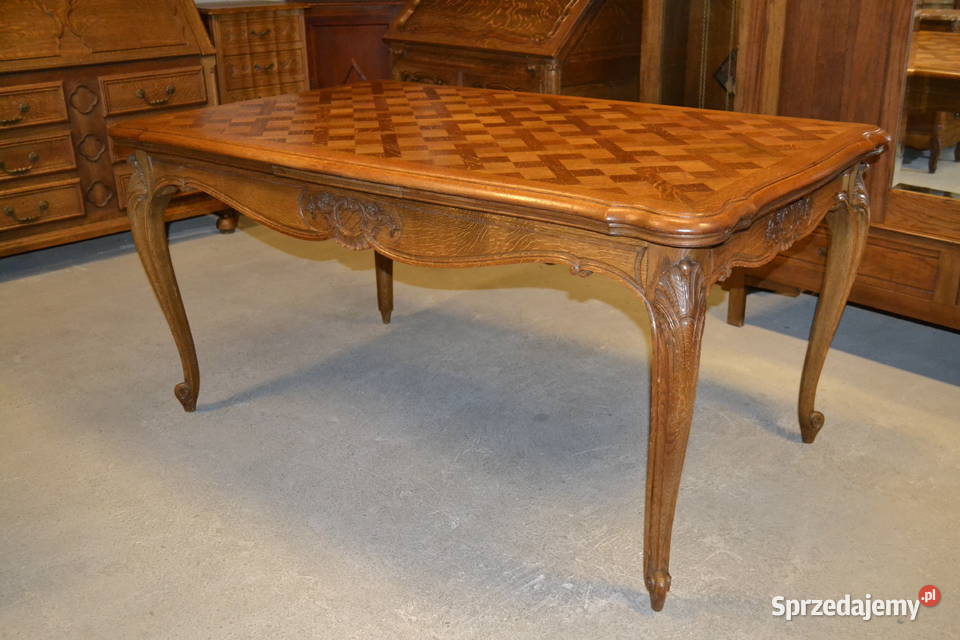 stół ludwikowski snycerka dąb śląskie Będzin