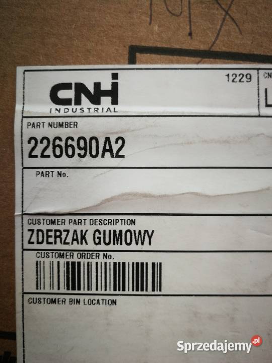 Zderzak gumowy 226690A2 Rolnictwo zachodniopomorskie Szczecin sprzedam