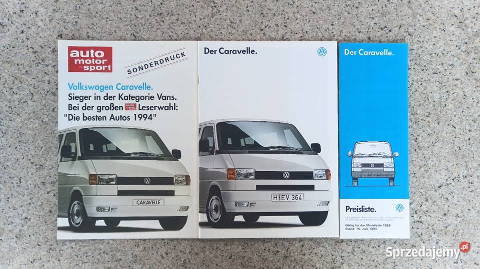 VW Volkswagen T4 Caravelle Prospekt Poradniki, albumy i reportaże Bytom