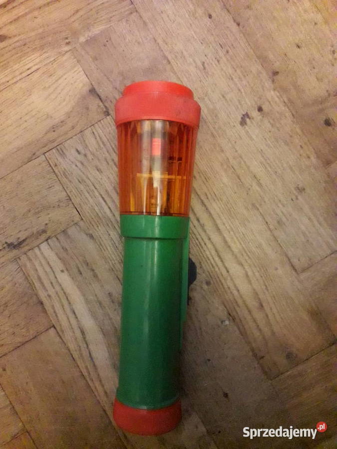 Latarka świecąca w różnych kolorach prl Warszawa