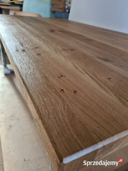 Stół dębowy 200x100 szczotkowany noga metalowa Luzino sprzedam