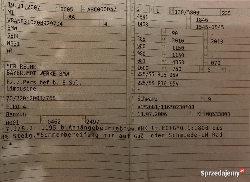 BMW 523i E 60 światła LED sprzedam