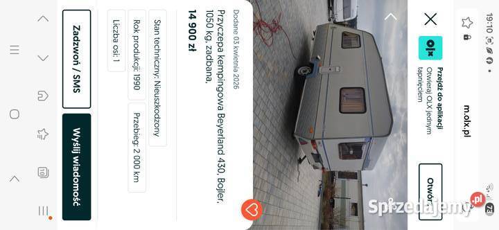 Przedsionek do przyczepy 750 Wrocław