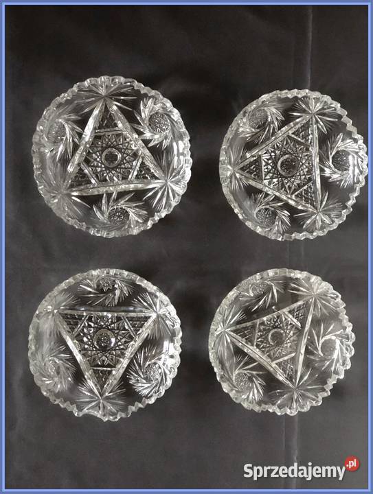 Sprzedam kryształowe talerzyki ze szlifem 3 Staroźreby