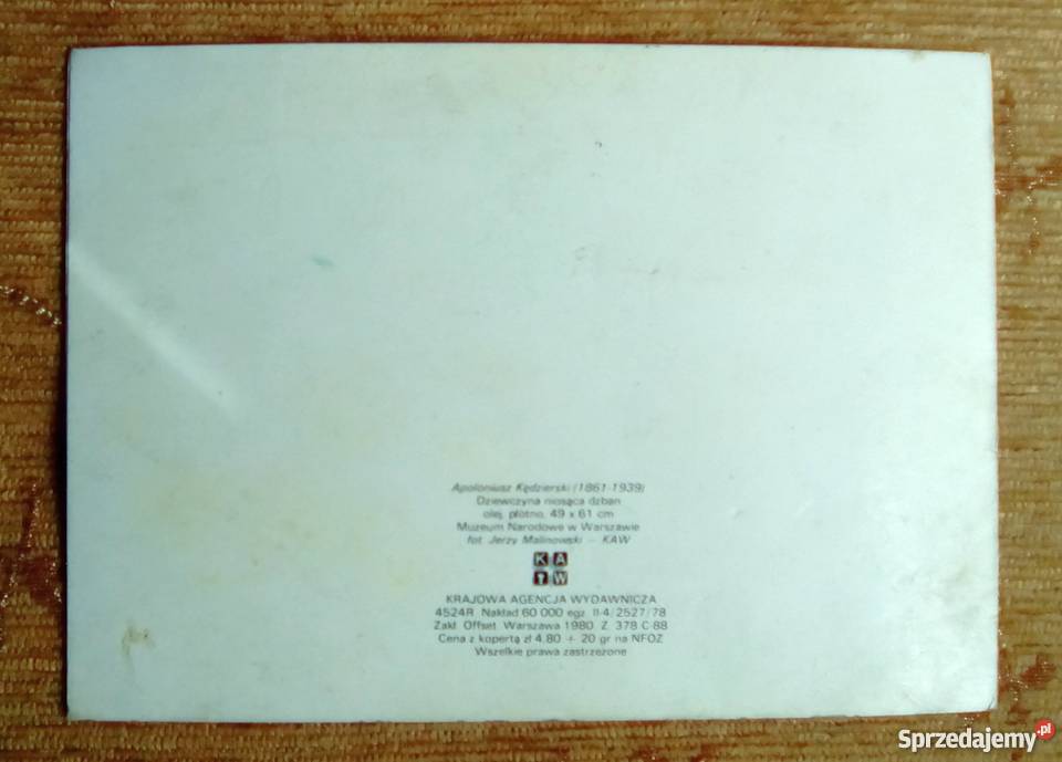 DZIEWCZYNA NIOSĄCA DZBAN OBRAZ APOLONIUSZA Piszczac