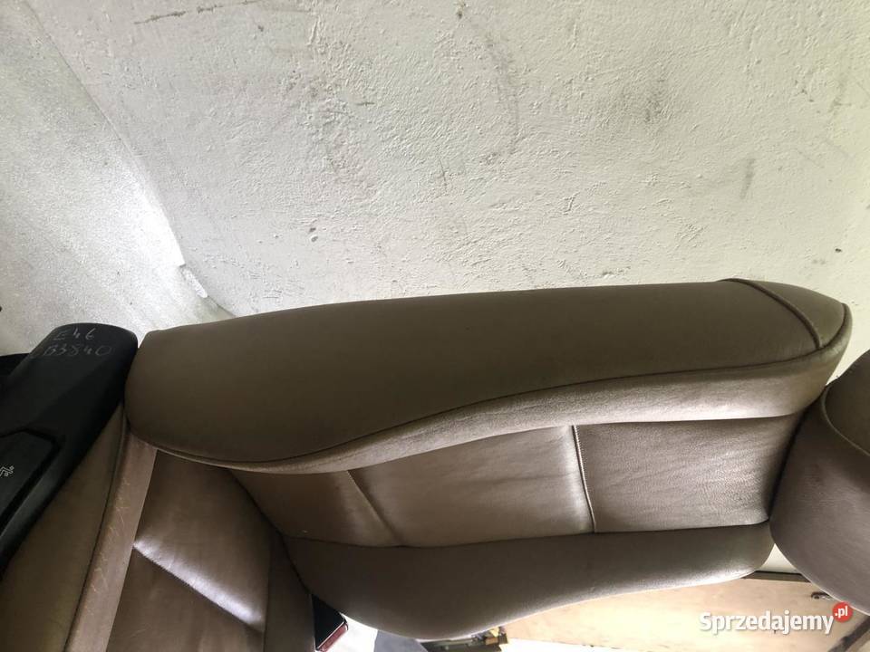 FOTEL PRAWY PRZÓD SKÓRA BEŻ BMW E46 EU wielkopolskie