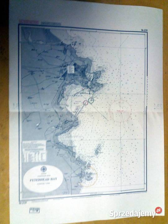 Mapa morska Niemiecka Peterhead Bay 4ed1976 UNIKAT