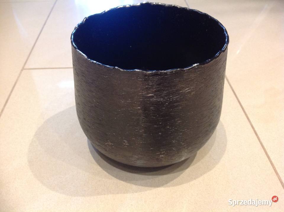 Doniczka Donica Osłonka Metalowa Nowa Sól