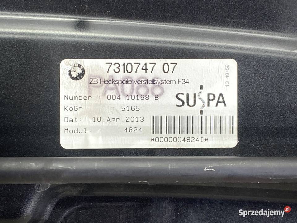 SPOILER TYŁ BMW F34 Hatchback 7310747 LOTKA osobowe podkarpackie