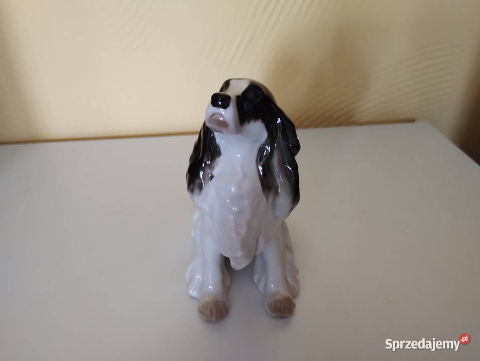 PRL figurka psa porcelana Łomonosow