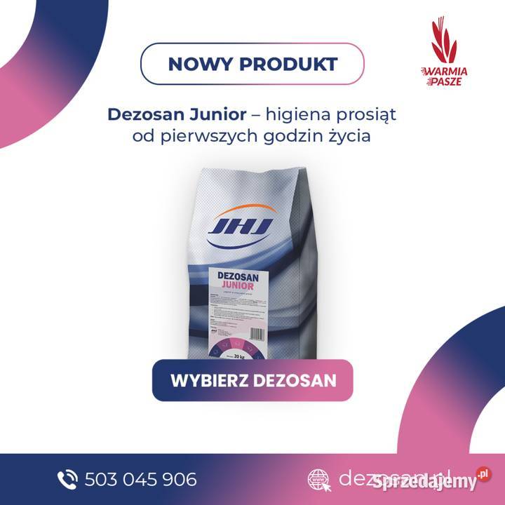 Dezosan Junior Sucha kąpiel prosiąt higiena Gryfino