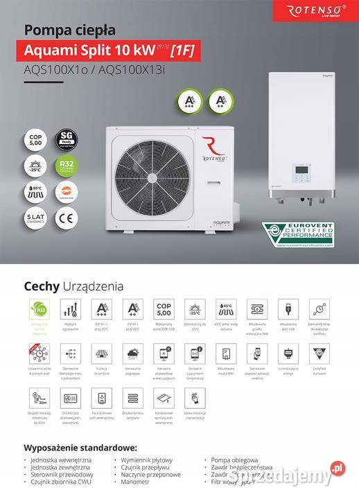 Sprzedam Pompę Ciepła Rotenso Split 810 kW Gliwice