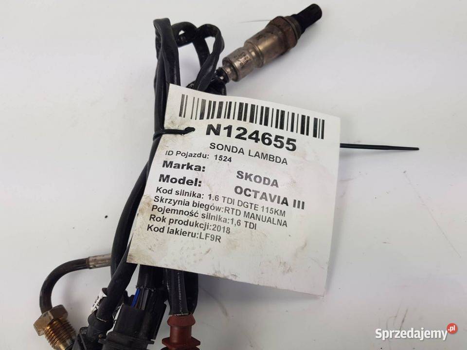 SONDA LAMBDA SKODA OCTAVIA III 16TDI KOMPLET Lipno