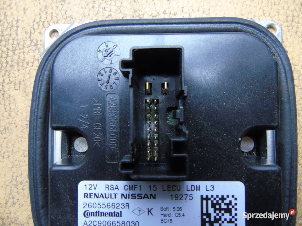 Renault Nissan Przetwornica Moduł Led 260556623r Oświetlenie małopolskie Radziszów