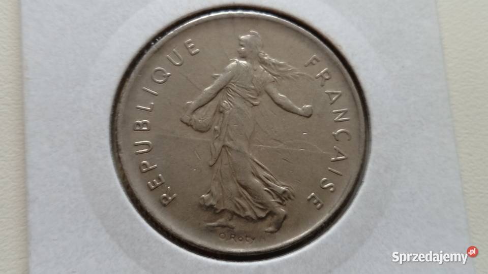 Moneta 5 franków 1971 r Mosina