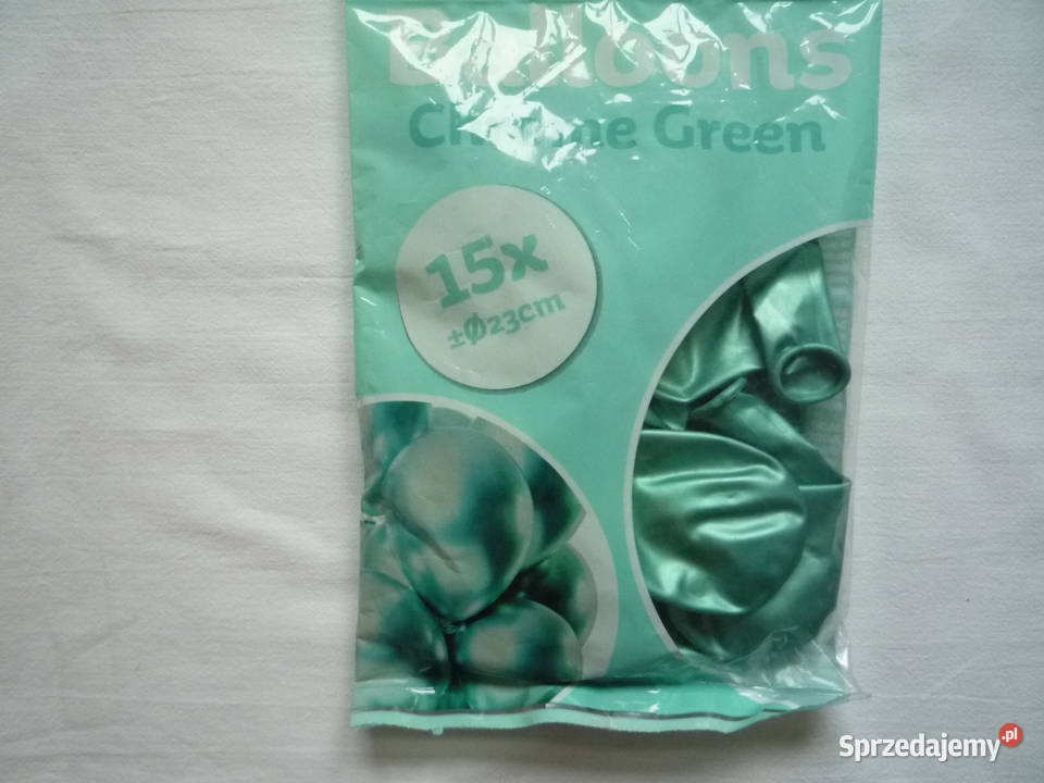 15 sztuk Balony 23 Chrome Green Zielone Morski Pozostałe zachodniopomorskie Szczecin sprzedam