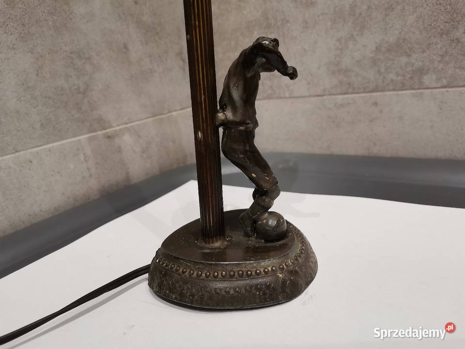 Stara przedwojenna lampa lampka nocna Piłkarz Katowice