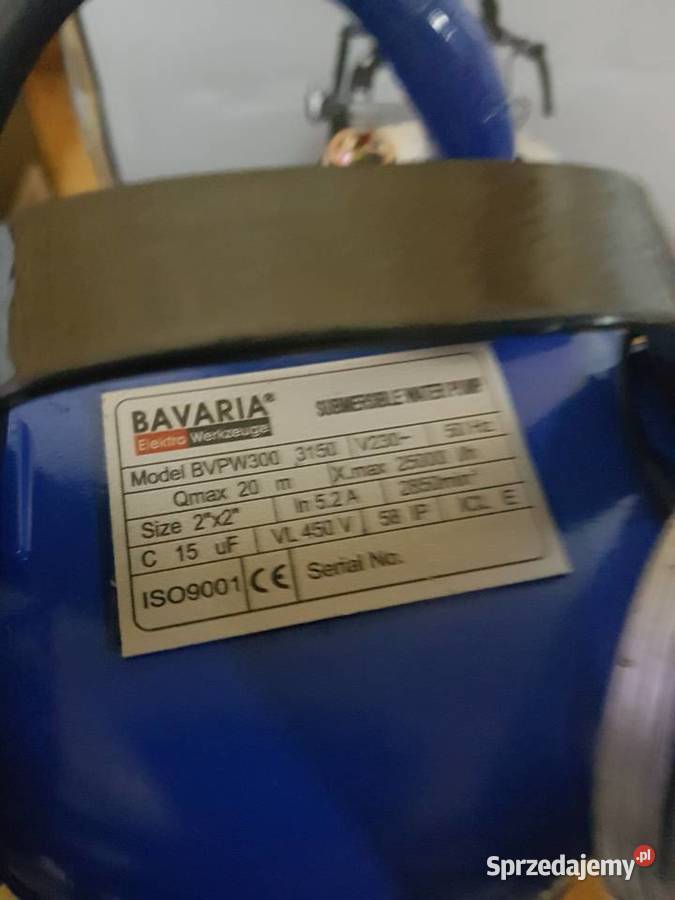 POMPA DO WODY SZAMBA 2 3150W ZŁACZKI Bavaria wielkopolskie Głogowa