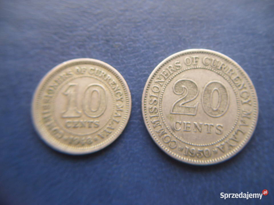 Stare monety 10 cent 1948 i 20 cent 1950 Malaje podkarpackie Lesko