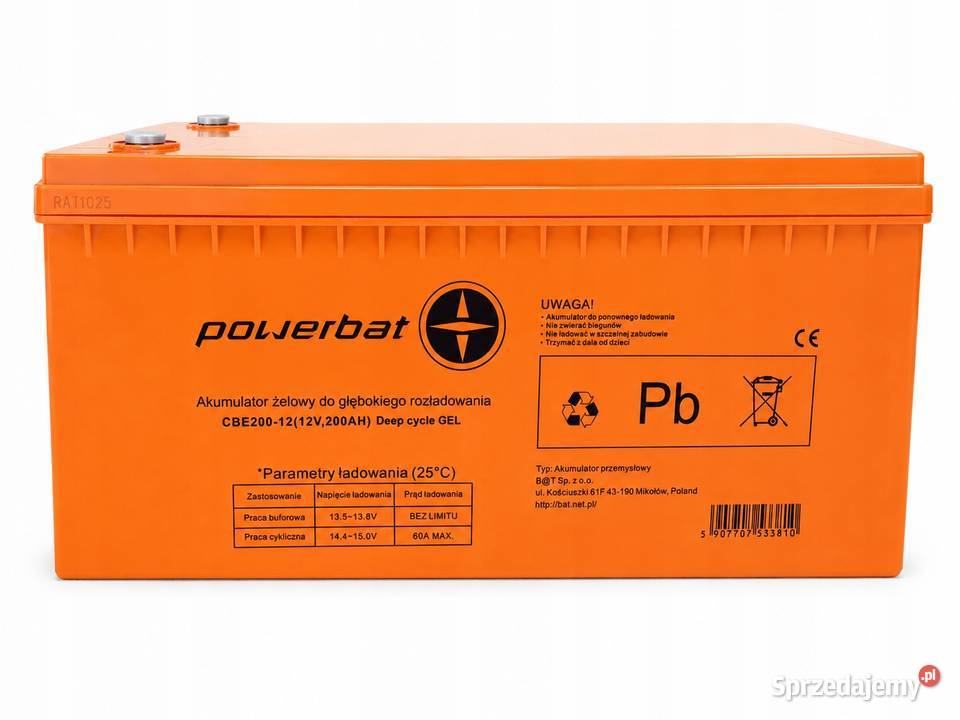 Akumulator Powerbat CBE 20012 12V 200Ah Deep sprzedam