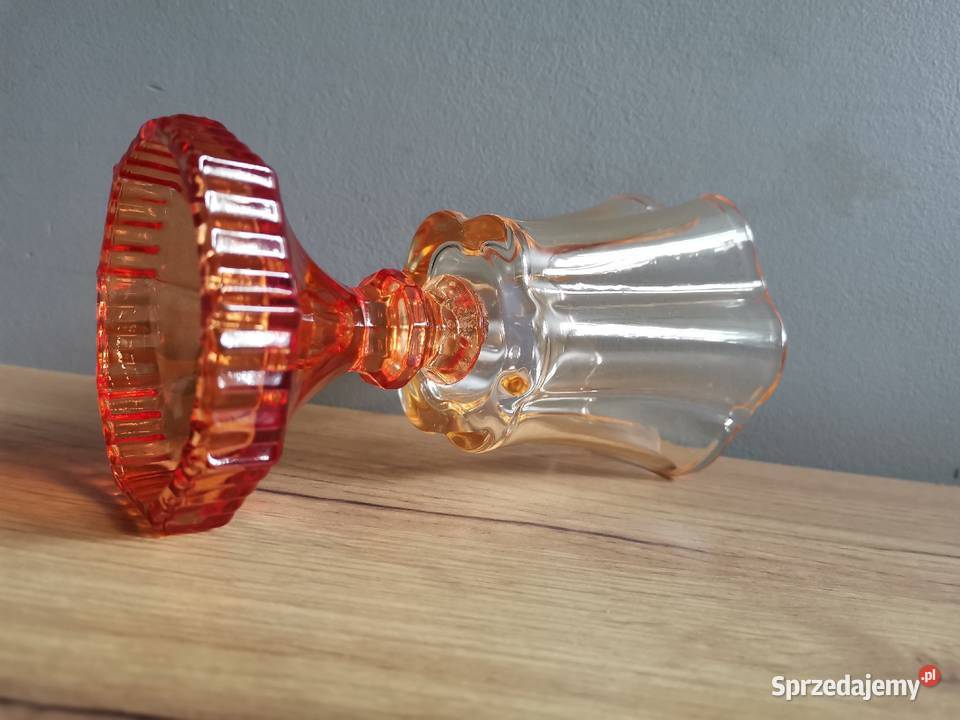 Stary szklany kolorowy kielich śląskie Katowice