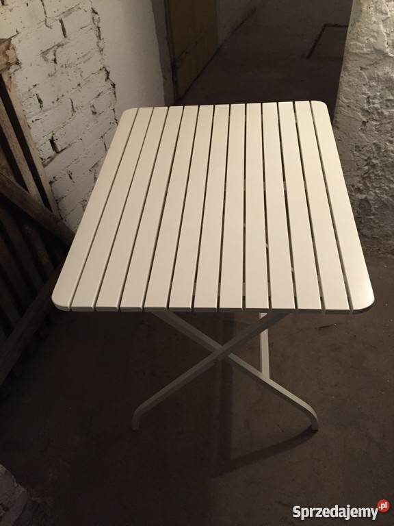 Stolik biały składany balkonowy Ikea nowy 62cm Bytom
