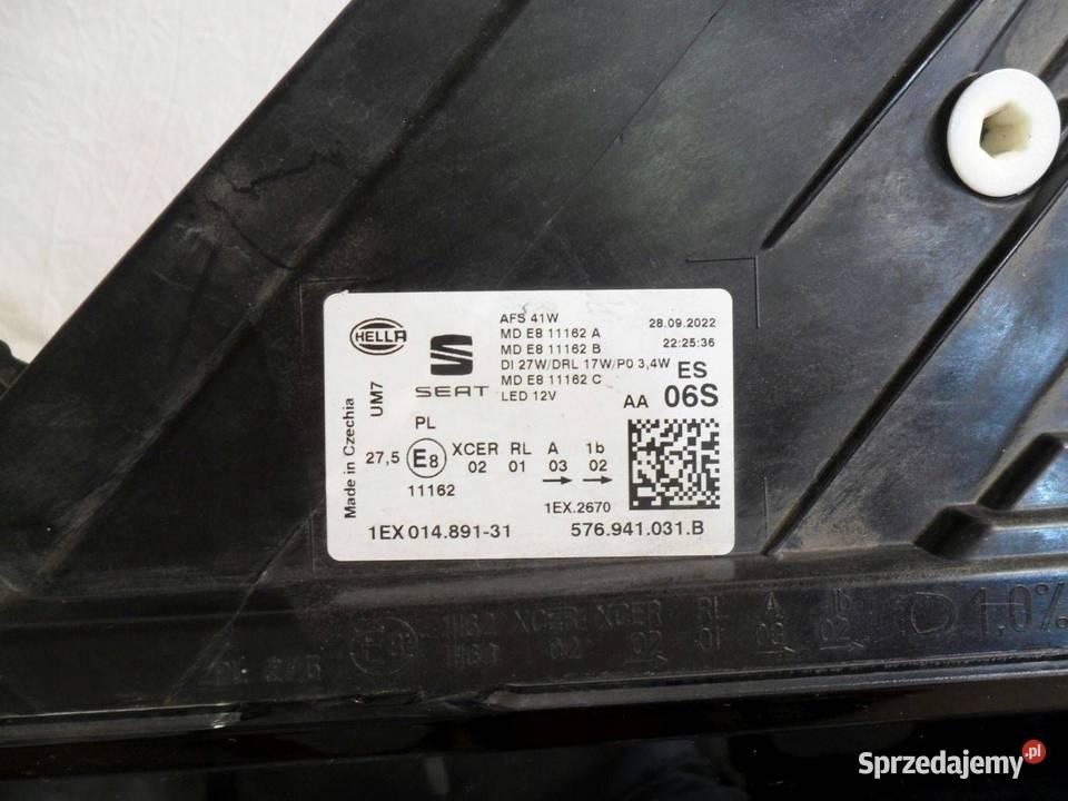 Reflektor Przód strona lewa Seat Altea B01720138