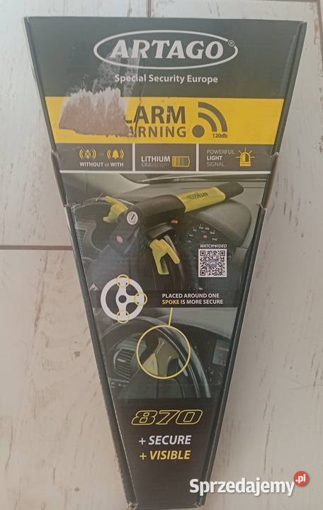 Blokada kierownicy z alarmem ARTAGO Miedary