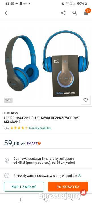 głośne Słuchawki bezprzewodowe Sztutowo