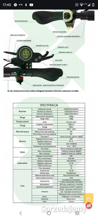 Hujalnoga Elektryczna Shift Seven 60 h Piaseczno