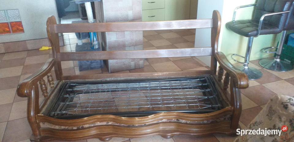 Meble Holenderskie sofa i 2 fotele do renowacji Niedźwiedzice